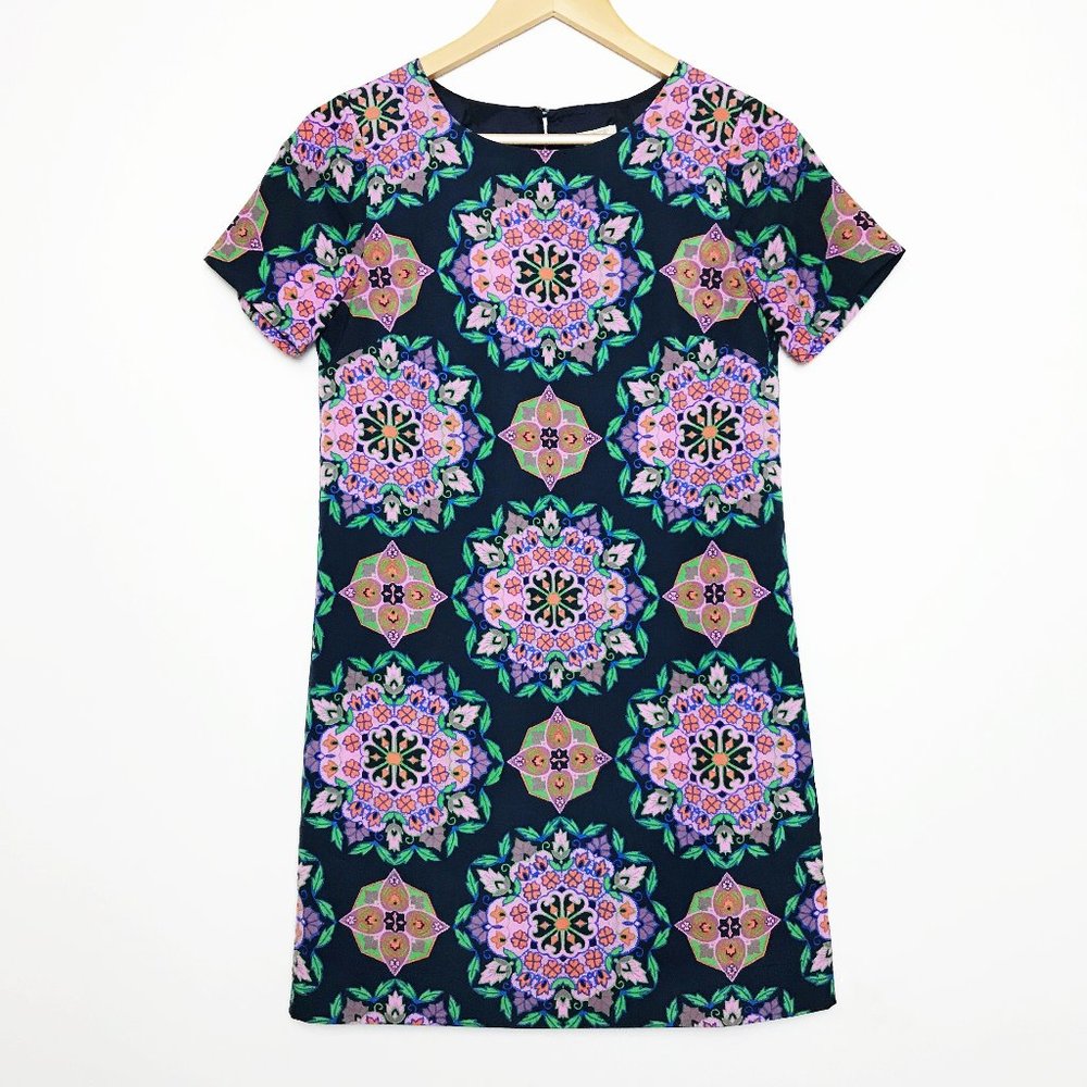 J. Crew Vibrant Medallion Pattern Shift Dress - image 1